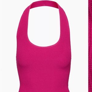 Babaton sculpt knit halter top nwt